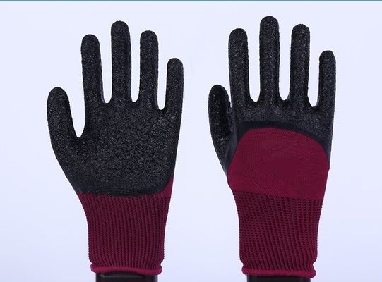 76 Grams Crinkle  Half Coated Latex Work Gloves EN388 4131 for Construction