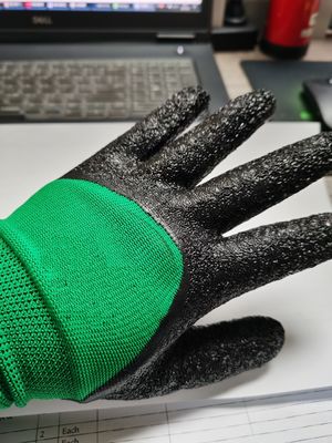 76 Grams Crinkle  Half Coated Latex Work Gloves EN388 4131 for Construction
