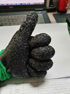 76 Grams Crinkle  Half Coated Latex Work Gloves EN388 4131 for Construction